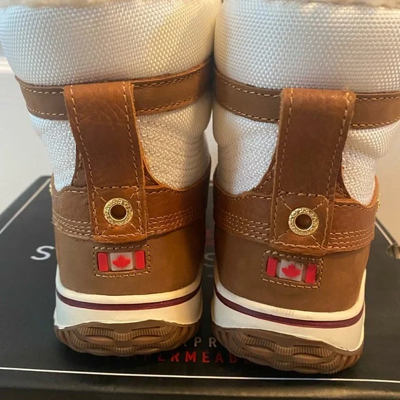 Snow Slide Brown and White Winter Boots size 8 - Picture 6 of 8
